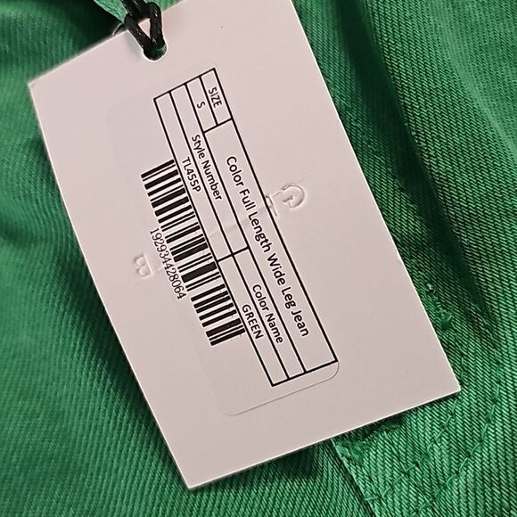 Grey Lab Color Full Length Wide Leg Jean in Green Size Small, NWT‎ - Picture 6 of 7